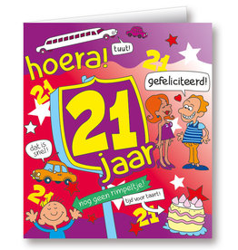 Paper Dreams Wenskaarten - 21 Jaar Cartoon