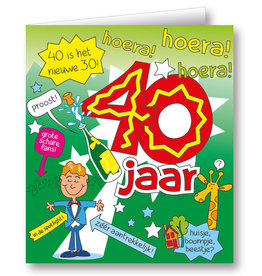 Paper Dreams Wenskaarten - 40 Jaar Man Cartoon