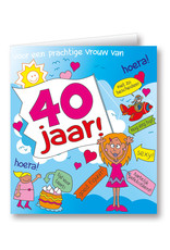 Paper Dreams Wenskaarten - 40 Jaar Vrouw Cartoon