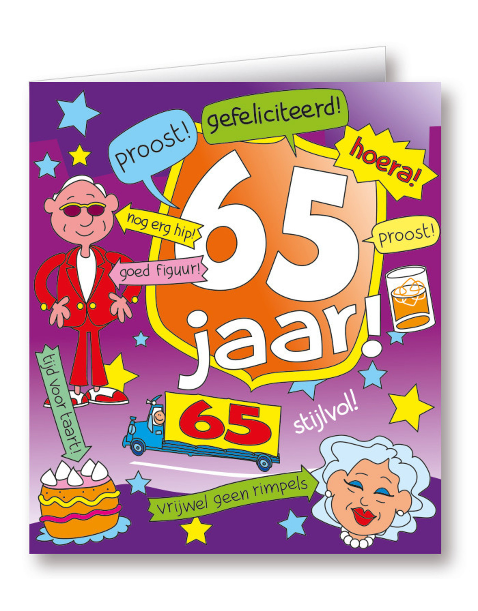 Paper Dreams Wenskaarten - 65 Jaar Cartoon