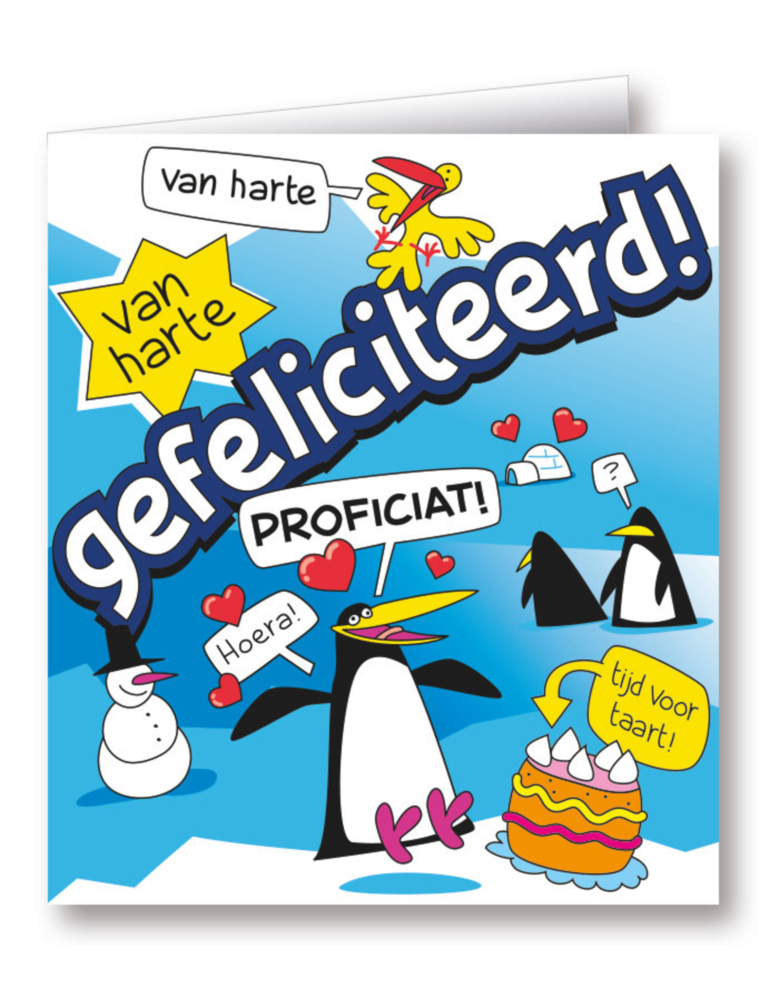 Paper Dreams Wenskaarten - Gefeliciteerd Cartoon