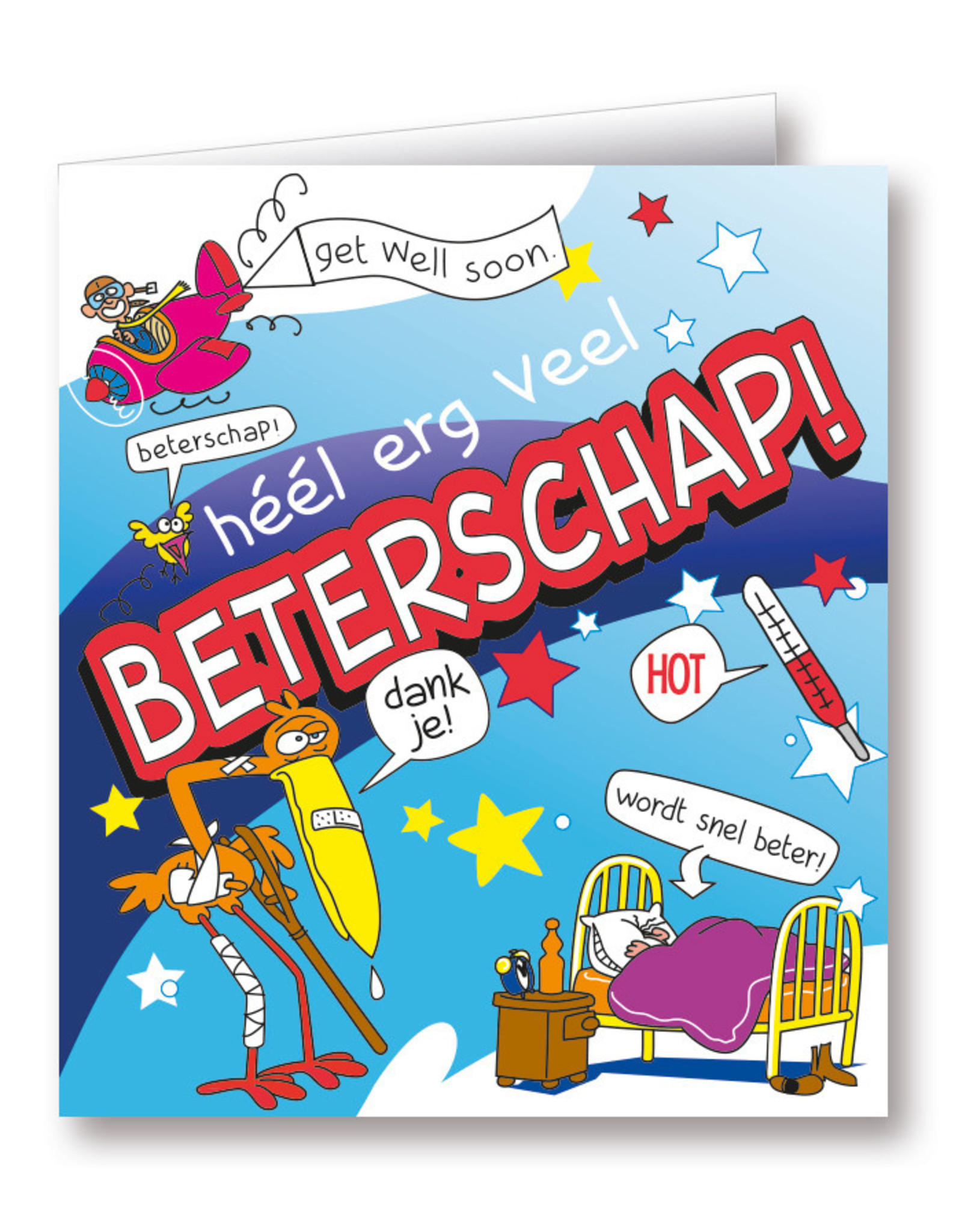 Paper Dreams Wenskaarten - Beterschap Cartoon