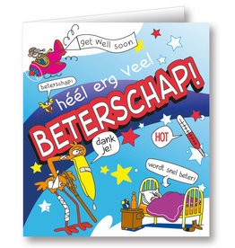 Paper Dreams Wenskaarten - Beterschap Cartoon