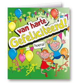 Paper Dreams Wenskaarten - Van Harte Gefeliciteerd Cartoon