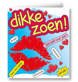 Paper Dreams Wenskaarten - Dikke Zoen Cartoon