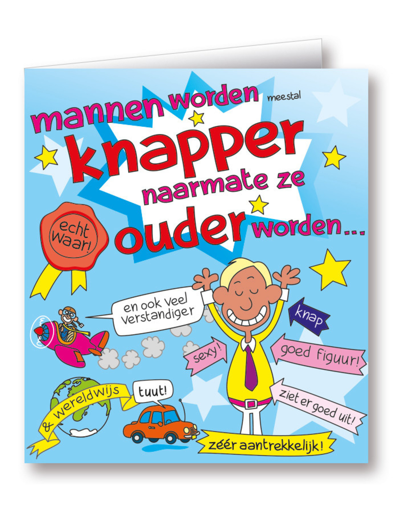 Paper Dreams Wenskaarten - Mannen worden Knapper Cartoon