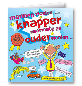 Paper Dreams Wenskaarten - Mannen worden Knapper Cartoon