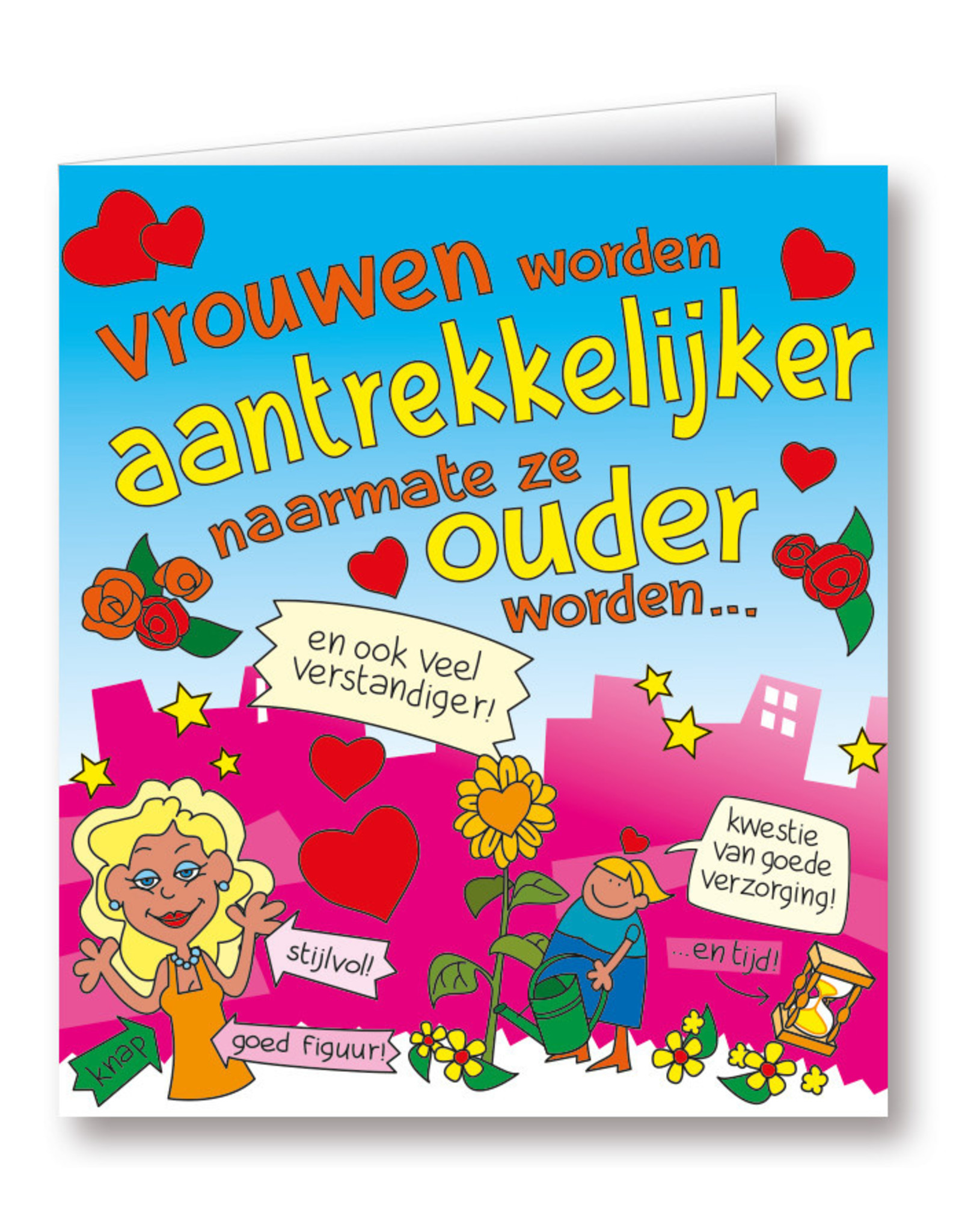 Paper Dreams Wenskaarten - Vrouwen worden Aantrekkelijker Cartoon