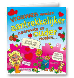 Paper Dreams Wenskaarten - Vrouwen worden Aantrekkelijker Cartoon