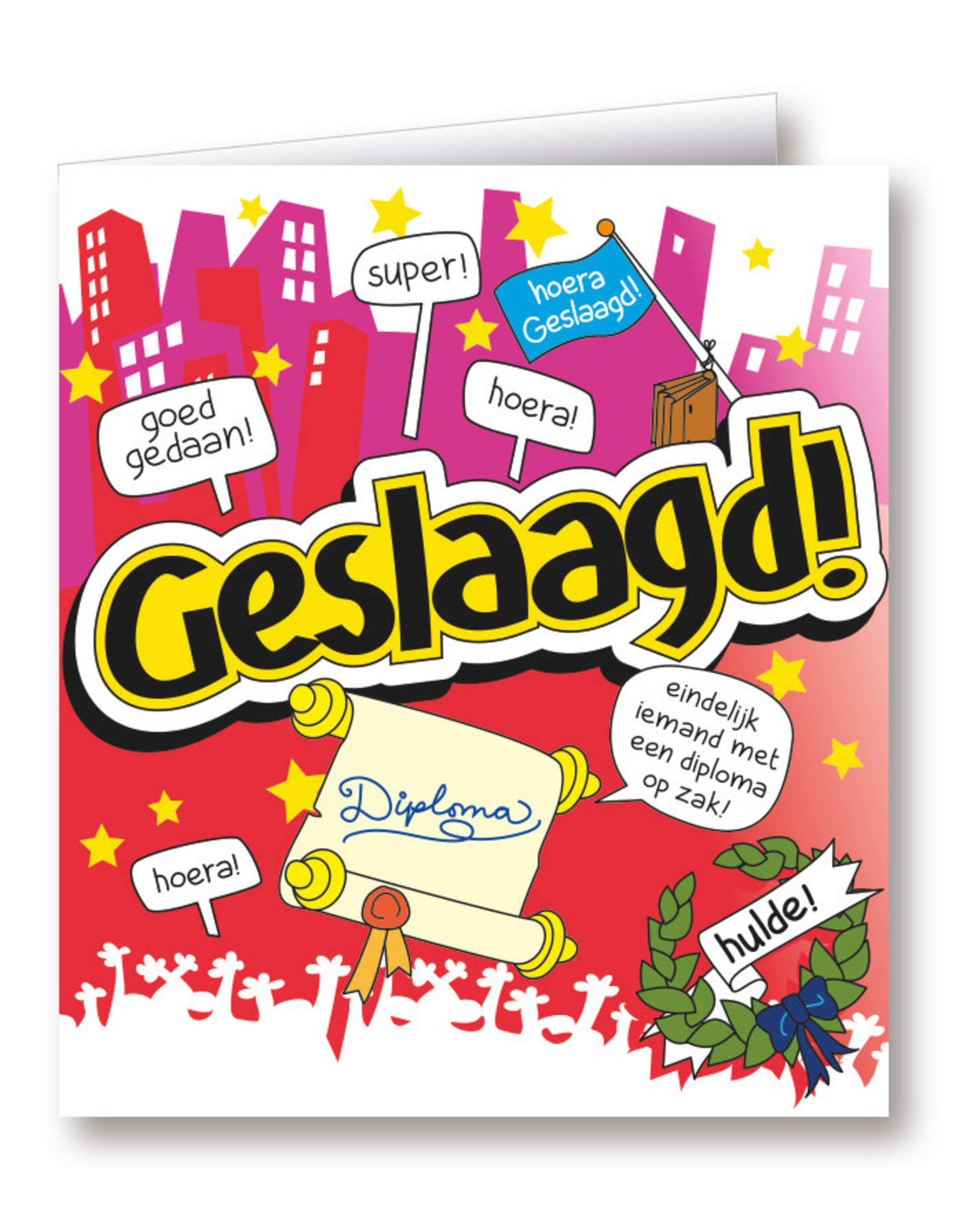 Paper Dreams Wenskaarten - Geslaagd Cartoon