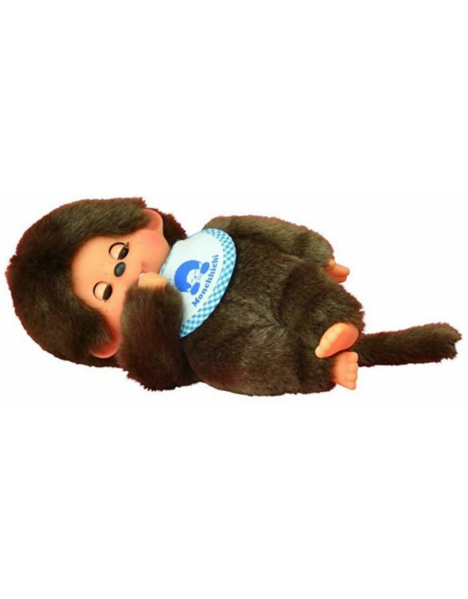 Monchhichi Monchhichi Jongen met Wit/Blauwe Slab en Beweegbare Ogen 20cm