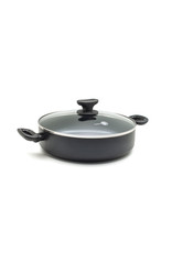 Greenpan Greenpan Torino rechte Sauteerpan/Hapjespan 28cm met deksel/2 handgrepen    zwart