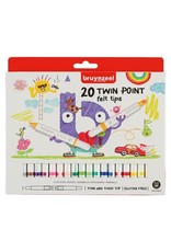 Bruynzeel 20 Viltstiften Twin Point5+