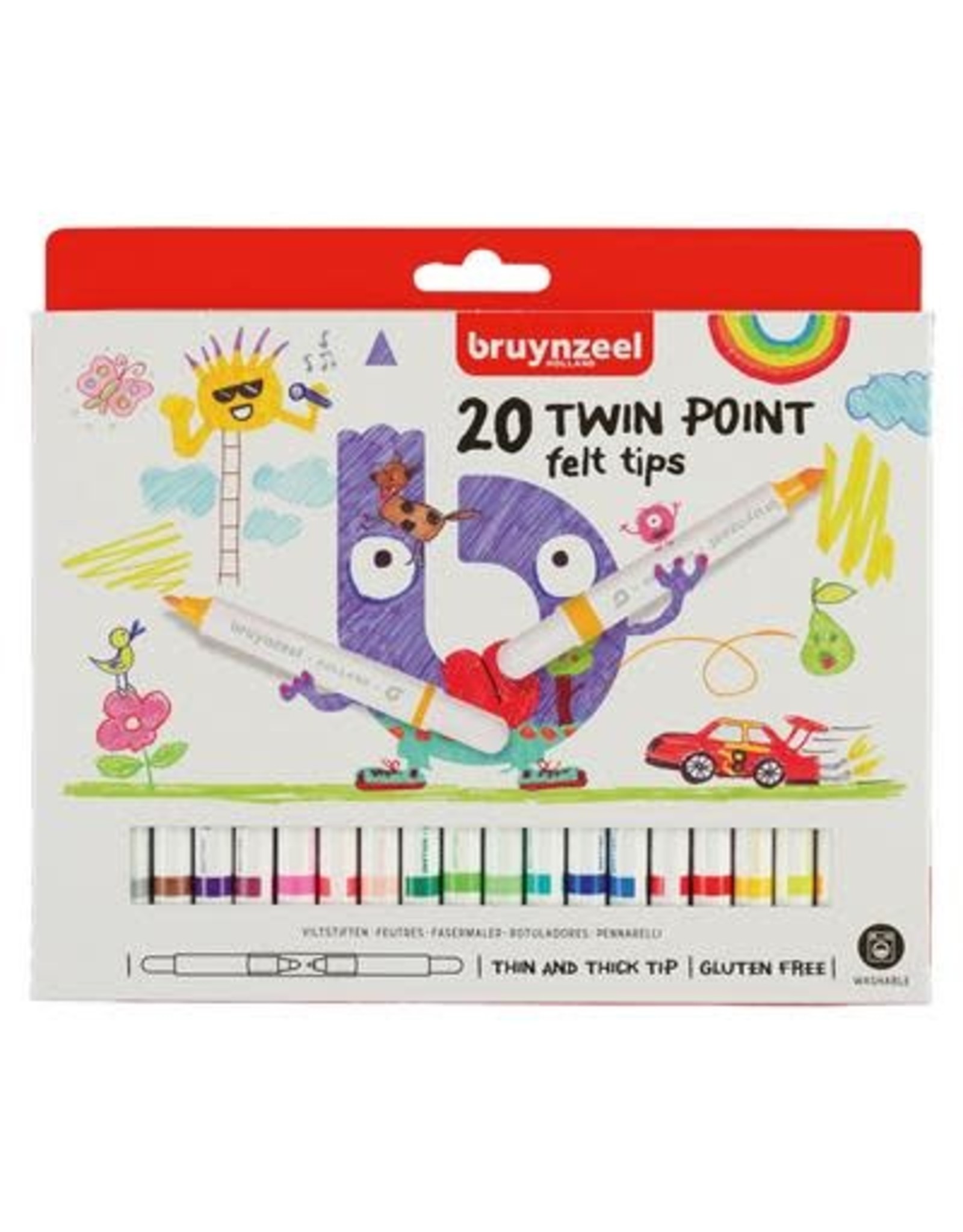 Bruynzeel 20 Viltstiften Twin Point5+