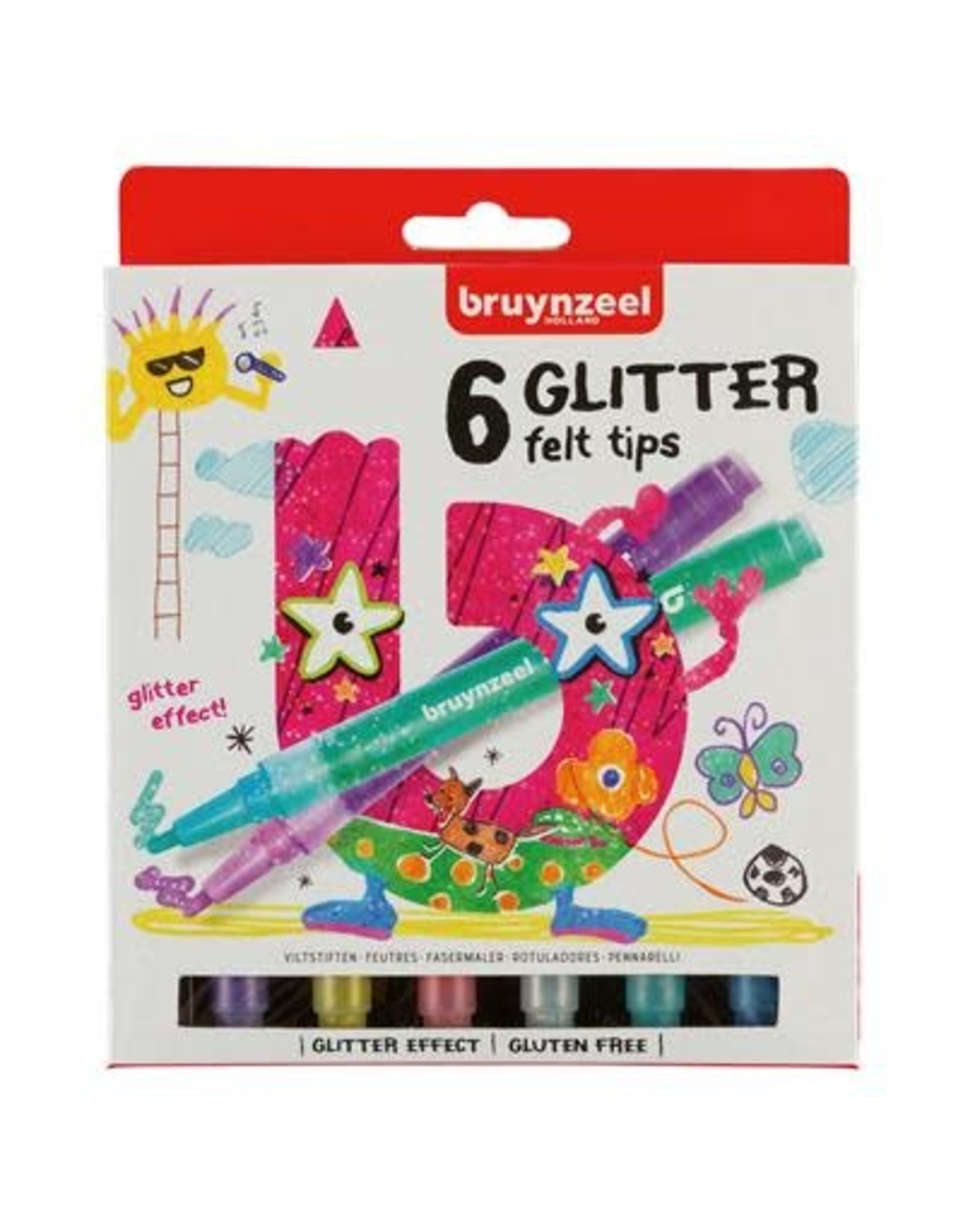 Bruynzeel Bruynzeel Viltstiften Glitter 6stuks 5+