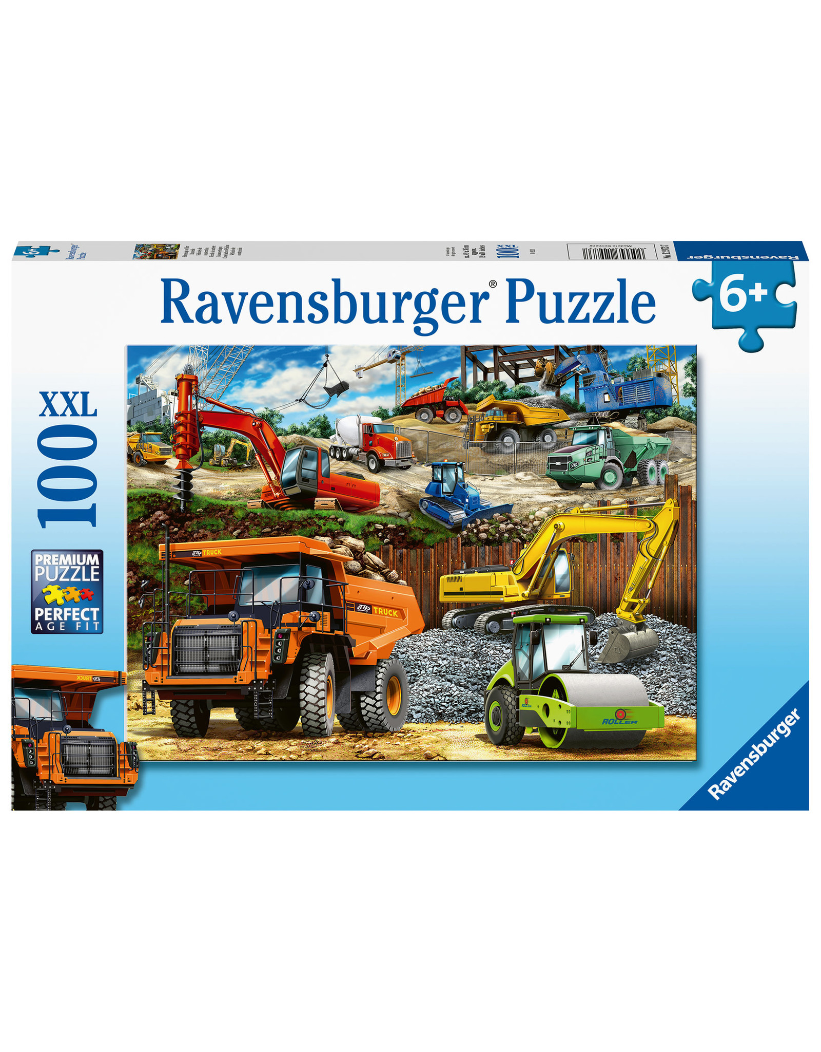 Ravensburger Ravensburger Puzzel XXL Bouwvoertuigen 100 stukjes