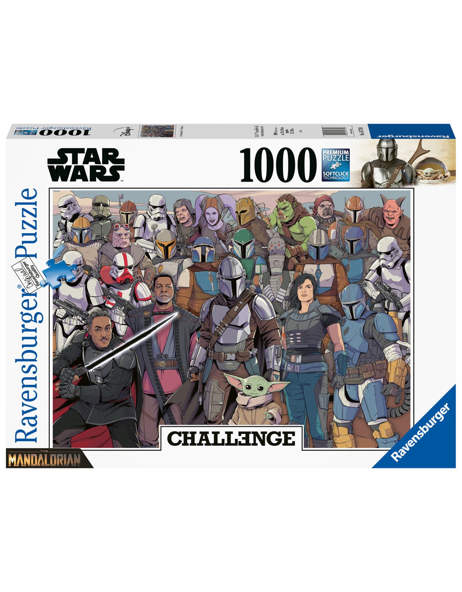 Ravensburger Ravensburger Puzzel 167708 Challenge Star Wars Mandalorian  Baby Yoda 1000 stukjes