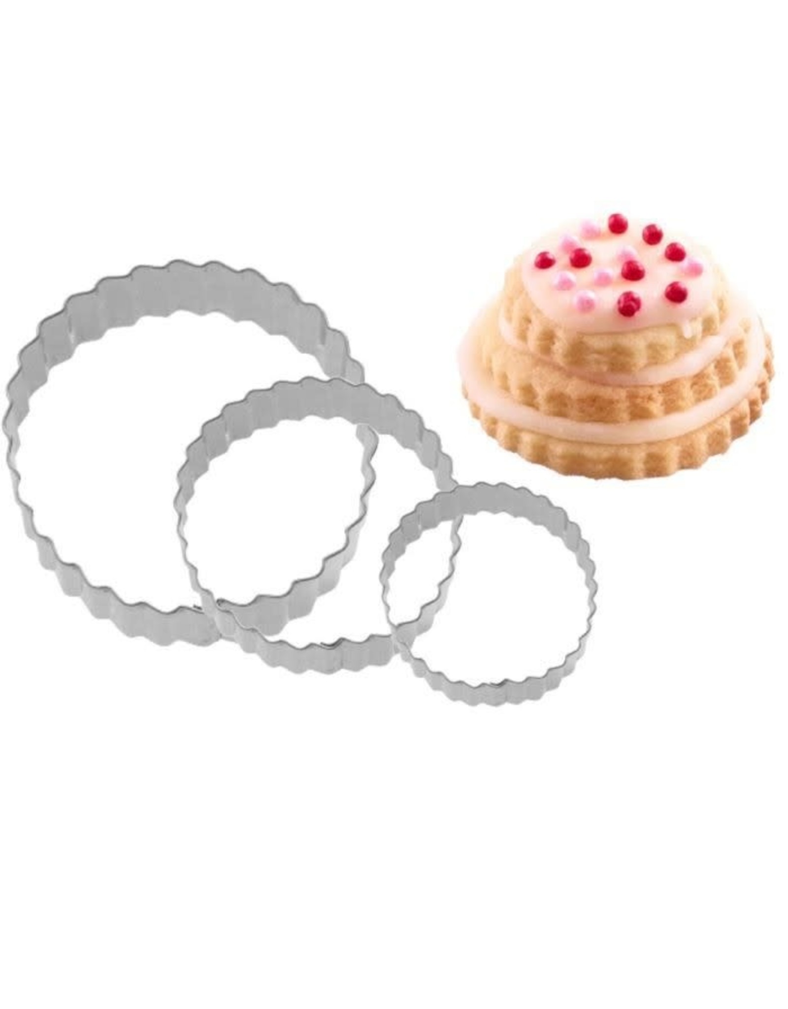 Westmark Westmark Set van Uitsteekvormen Ring Geribbeld - 3 stuks (4cm, 5cm, 6cm)
