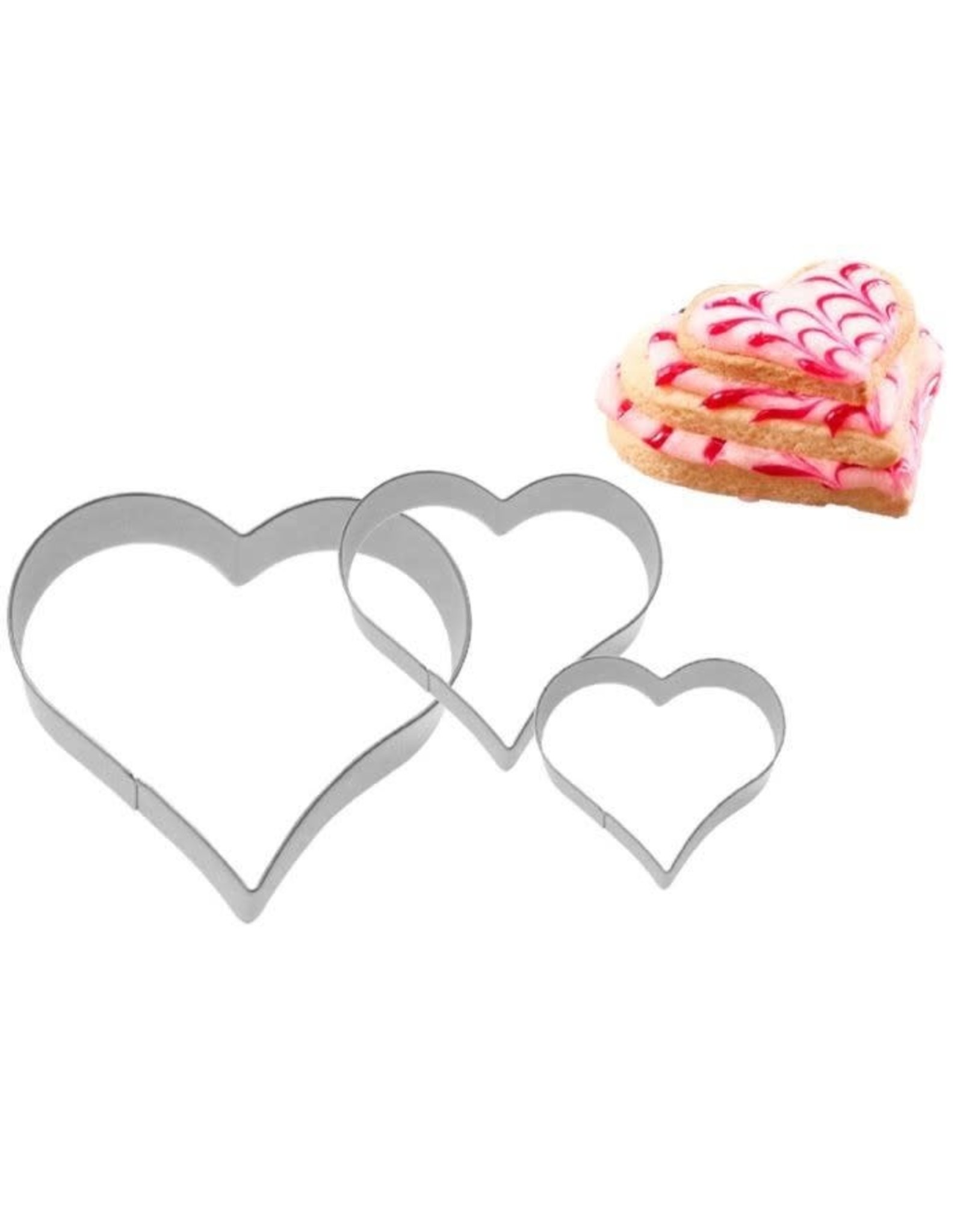 Westmark Westmark Set van Uitsteekvormen Hart - 3 Stuks (4cm, 5cm, 6cm)