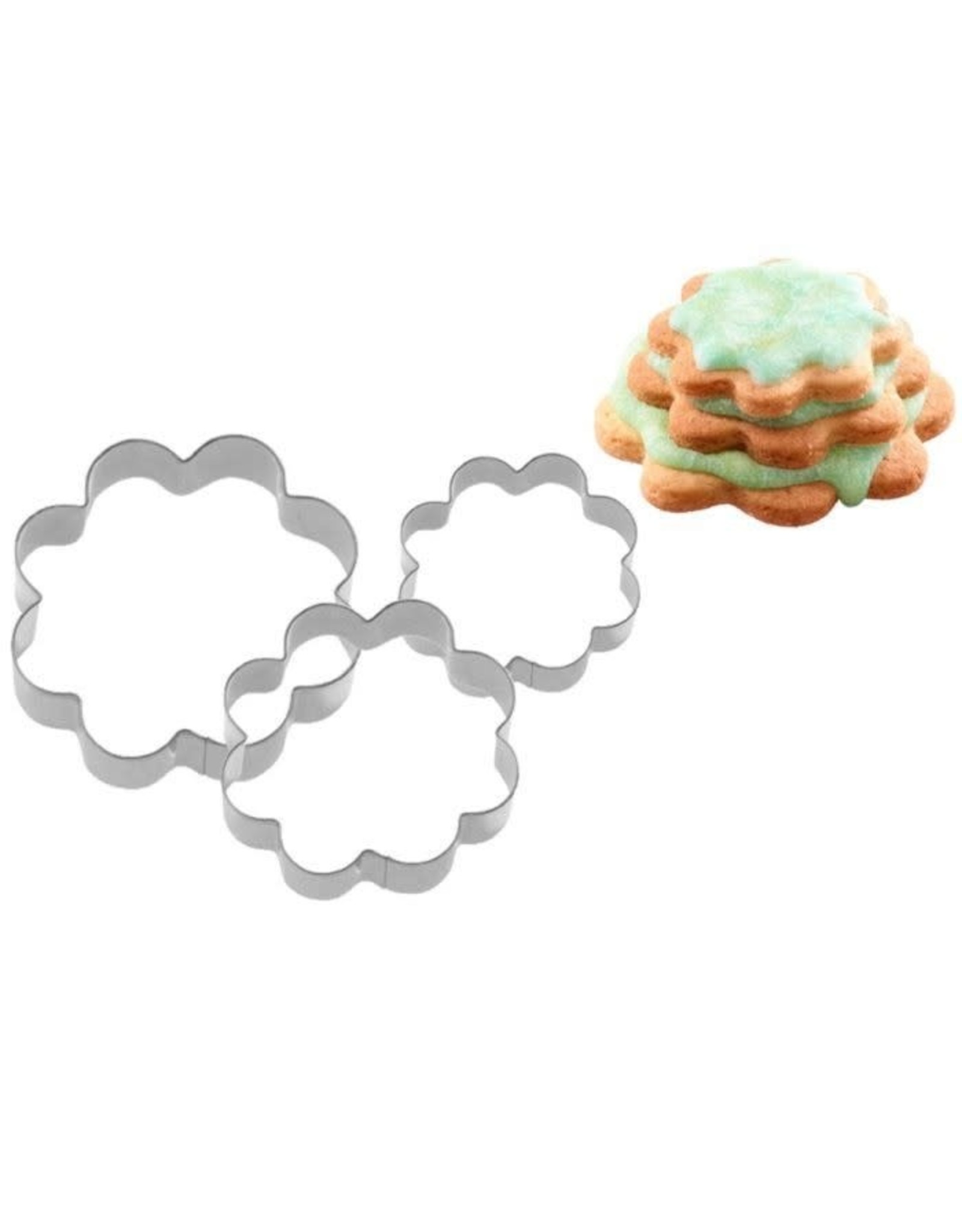 Westmark Westmark Set van Uitsteekvormen Rozet - 3 stuks (4cm, 5cm, 6cm)