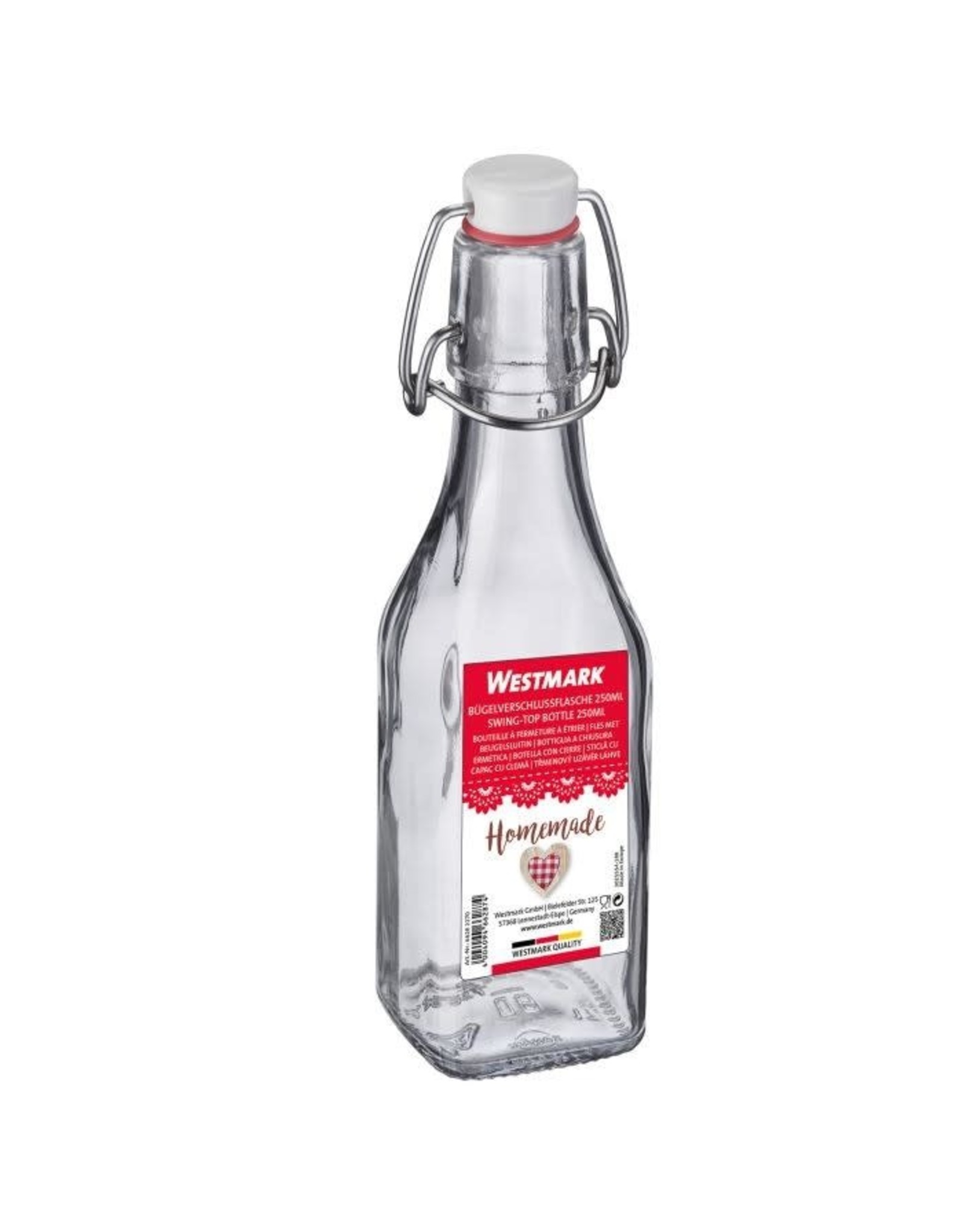 Westmark Westmark Beugelfles Vierkant, 250 ml