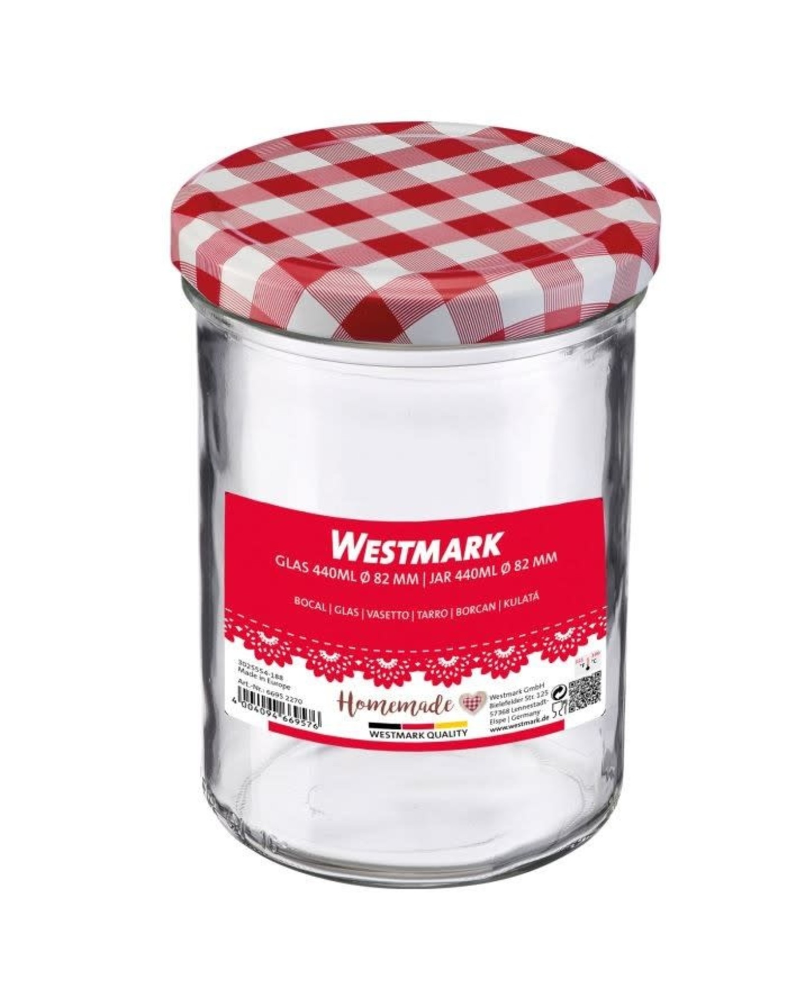 Westmark Westmark Glas Rond met Schroefdeksel Assorti (440 ml, ø 82 mm)