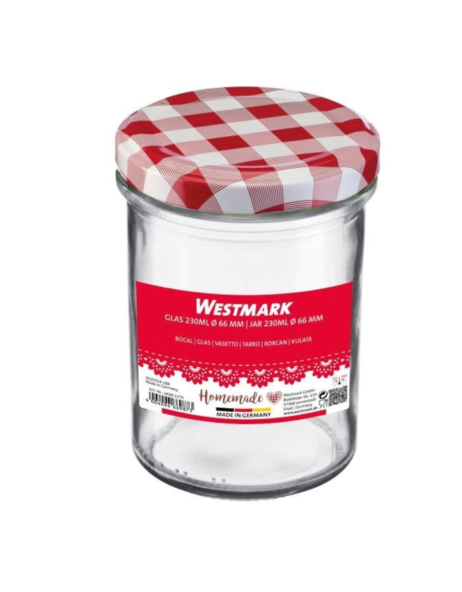 Westmark Westmark Glas Rond met Schroefdeksel Assorti ( 230 ml, ø 66 mm)