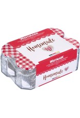 Westmark Westmark Set van Glazen Zeskant met Schroefdeksel - 6 Stuks, (100ml, 53mm)