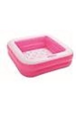 Intex Intex Play Box Pool 85x85x23cm - zwembad vierkant  roze/wit