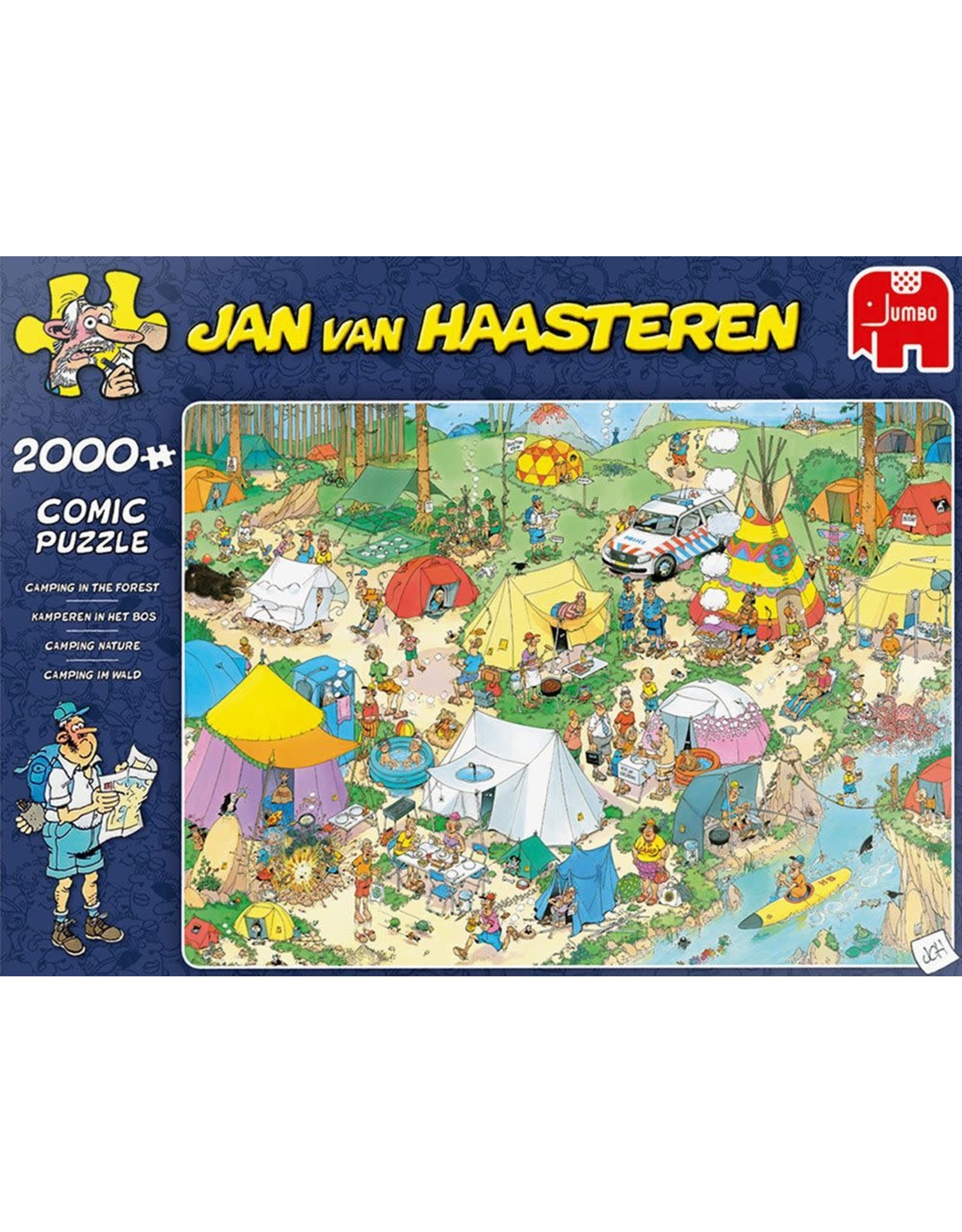 Jumbo Jumbo Puzzel Jan van Haasteren  19087 Kamperen in het Bos 2000 stukjes