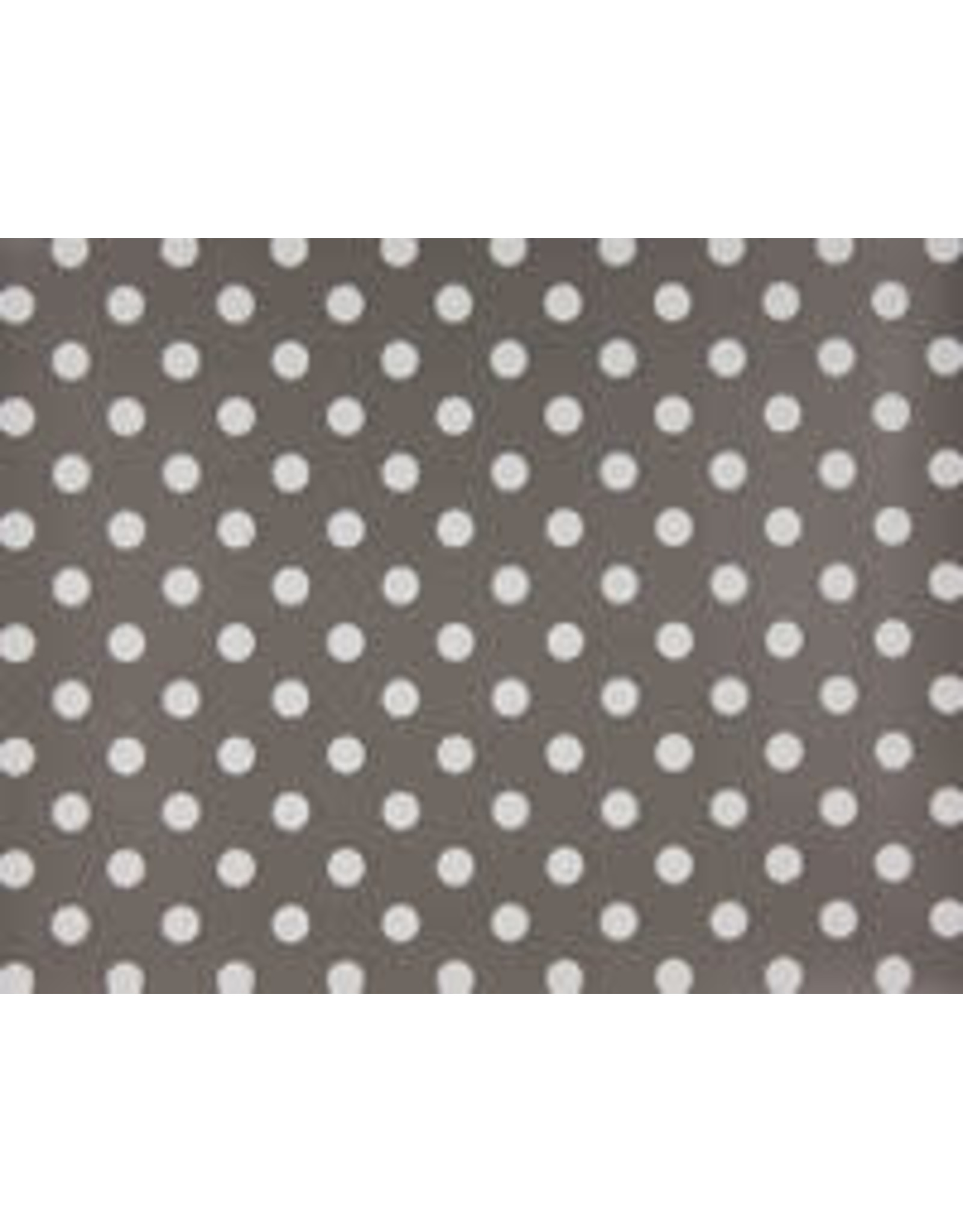 Tafelzeil 140cm breed Polka Dot - Grijs met witte stippen