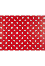 Tafelzeil Polka Dot -  Rood met witte stippen Tafelzeil Polka Dot -  Rood met witte stippen