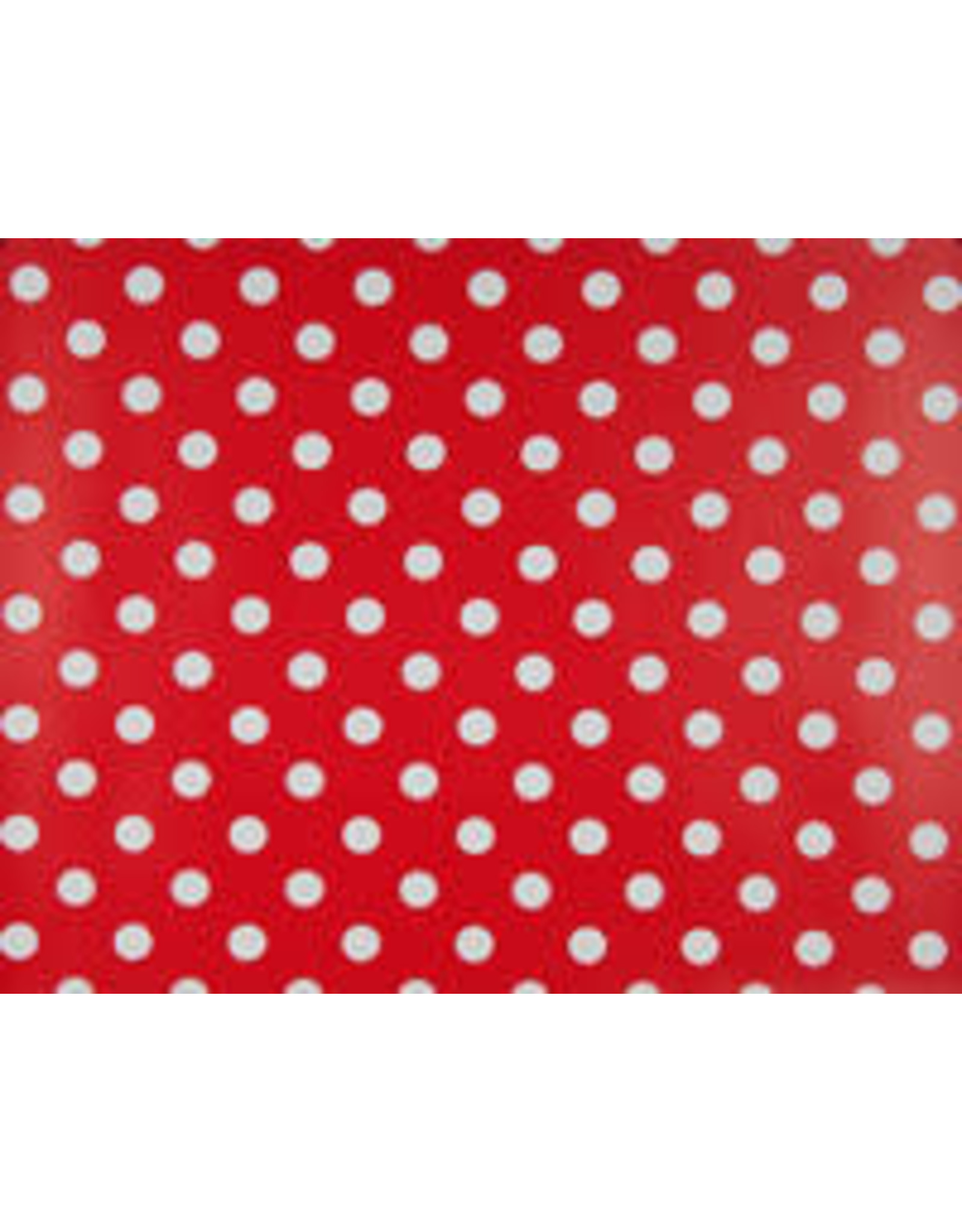 Tafelzeil Polka Dot -  Rood met witte stippen