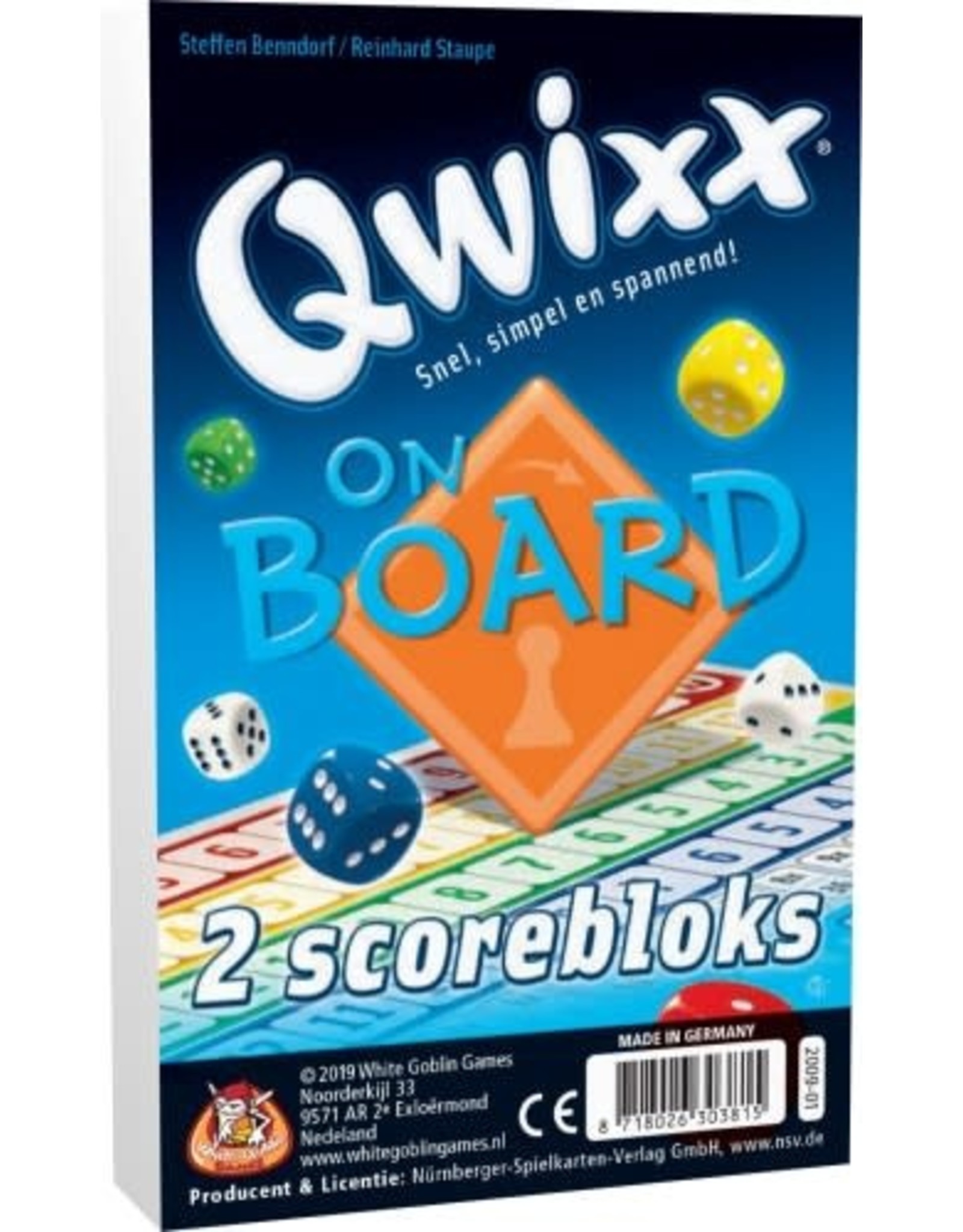 White Gobelin Games White Goblin Games Qwixx On Board - (Extra Scorebloks)