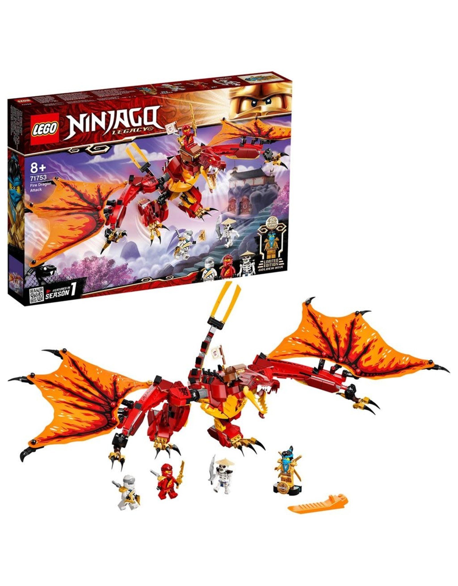 LEGO Lego Ninjago 71753 Vuurdraak Aanval - Kai Fire Dragon