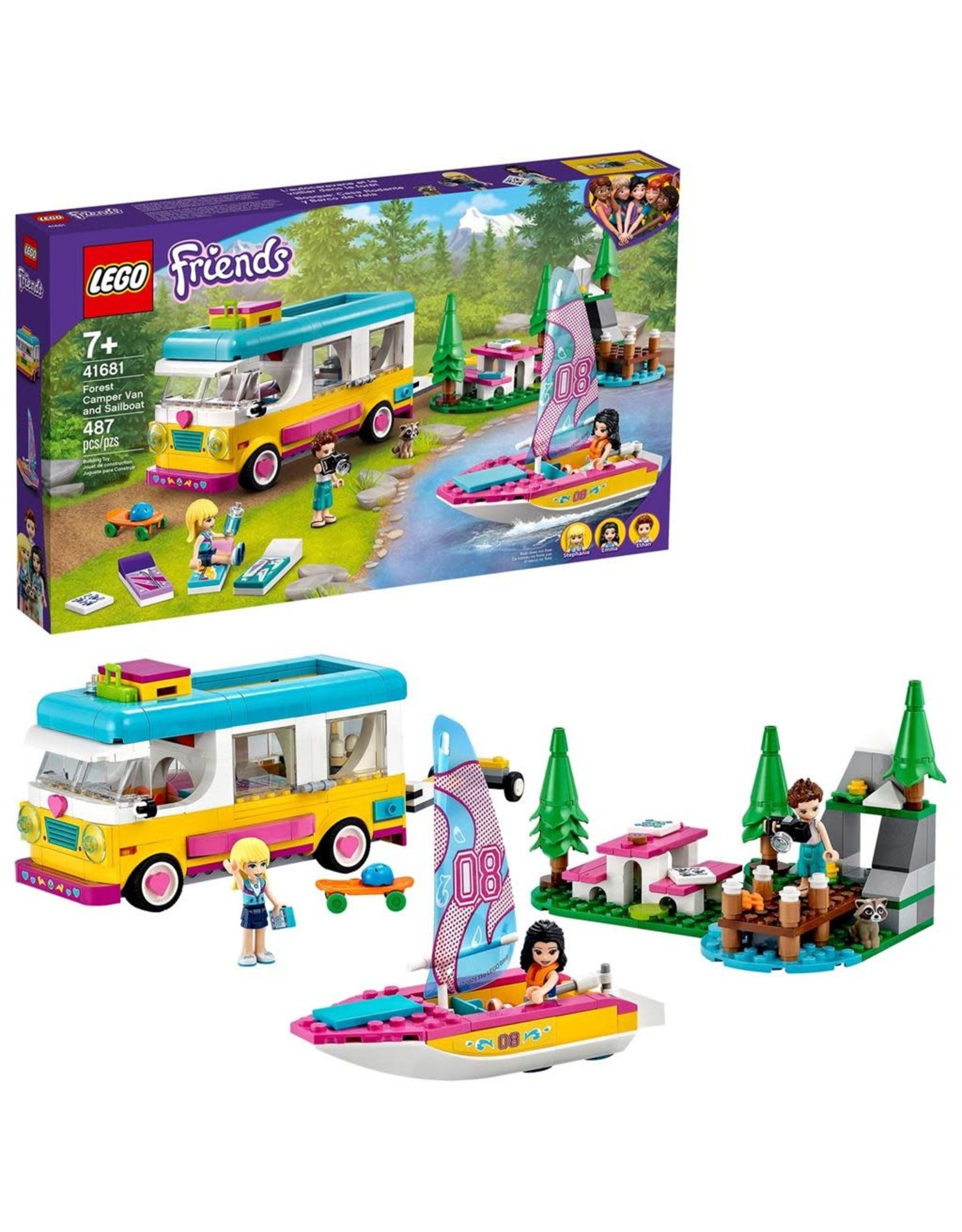 LEGO Lego Friends 41681 Boscamper en Zeilboot - Forest Camper Van And Sailboat