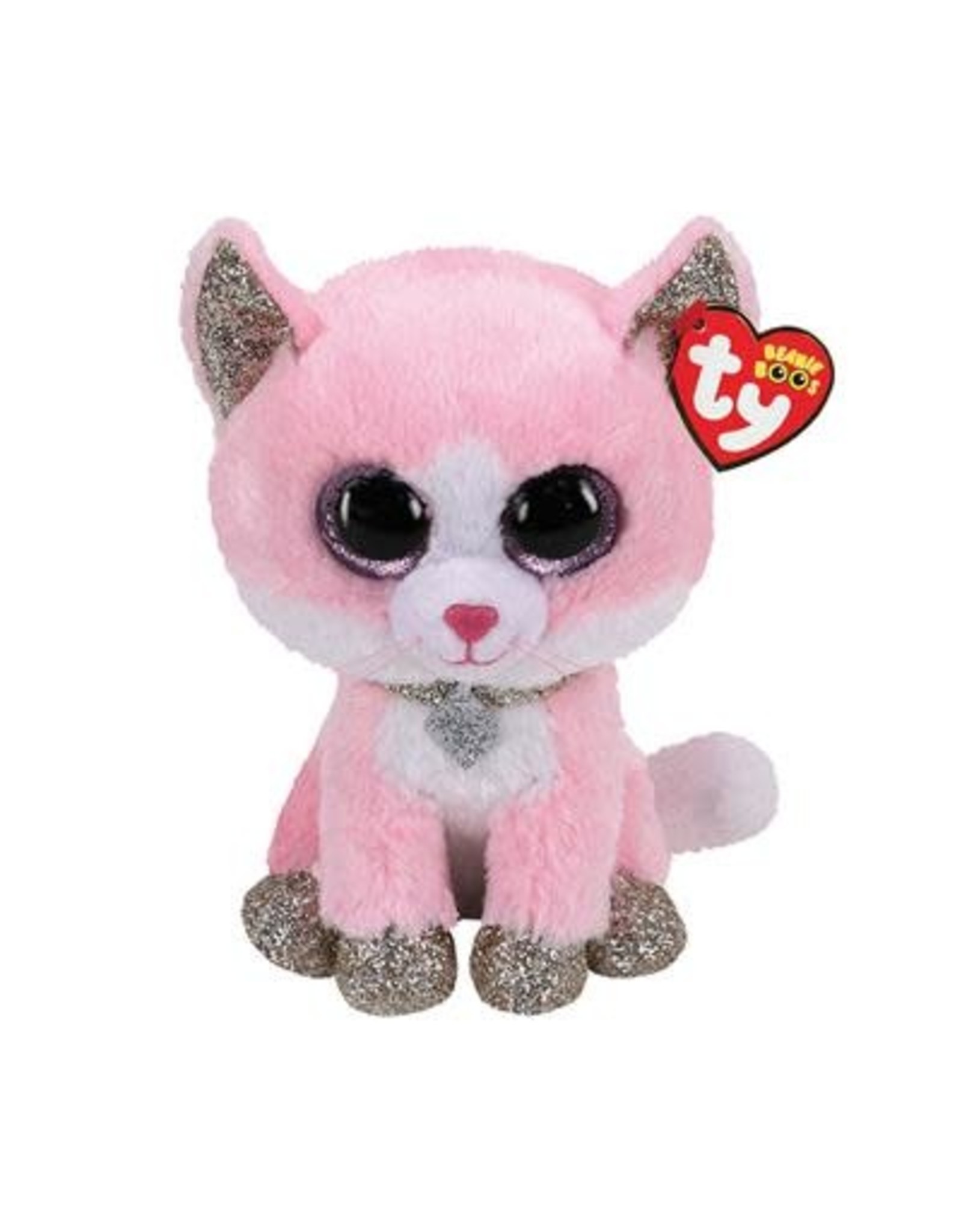 Ty Ty Beanie Buddy Fiona de roze kat 24 cm