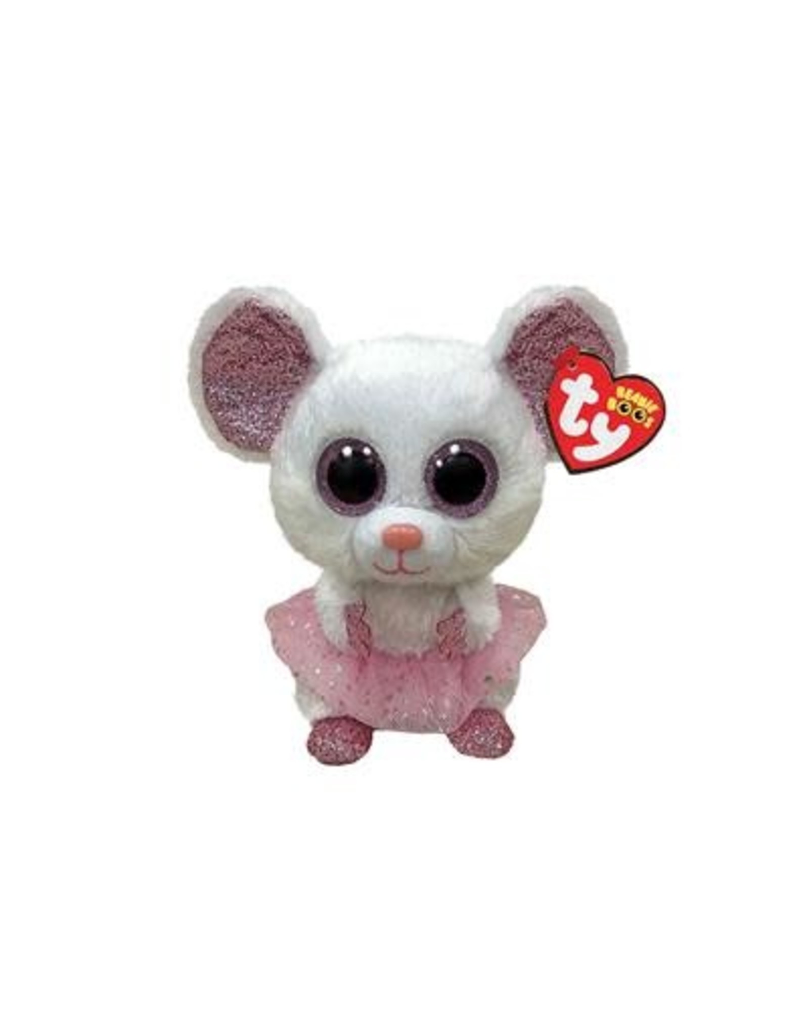 Ty Ty Beanie Boo's Nina de witte Muis 15cm