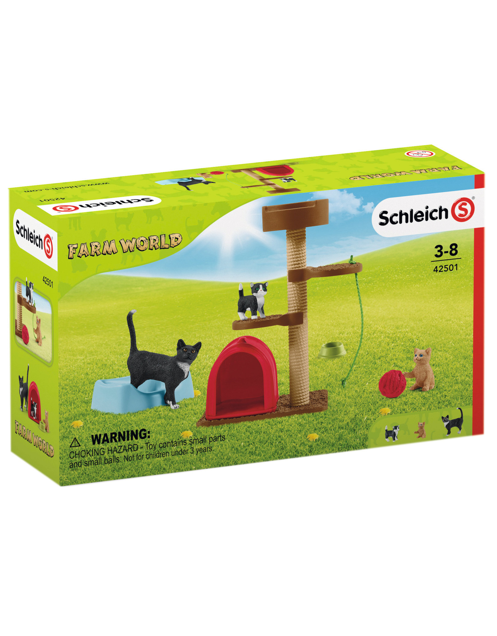 Schleich Schleich Farm World 42501 Krabpaal Set met Katten