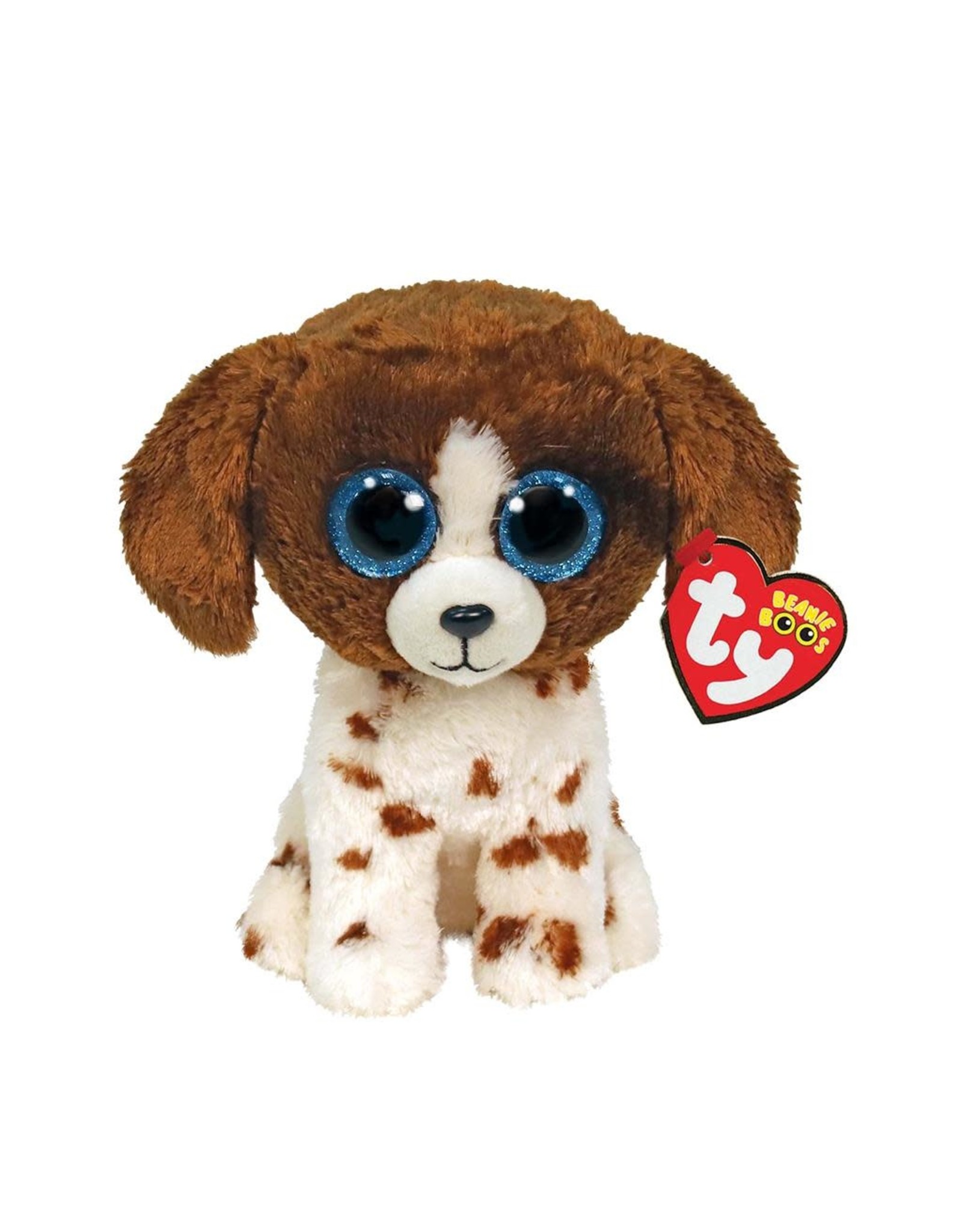 Ty Ty Beanie Boo's Muddles de Bruin/Witte Hond 15cm