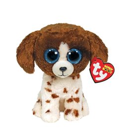 Ty Ty Beanie Boo's Muddles de Bruin/Witte Hond 15cm