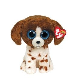 Ty Ty Beanie Buddy Muddles de Bruin/Witte Hond 24cm