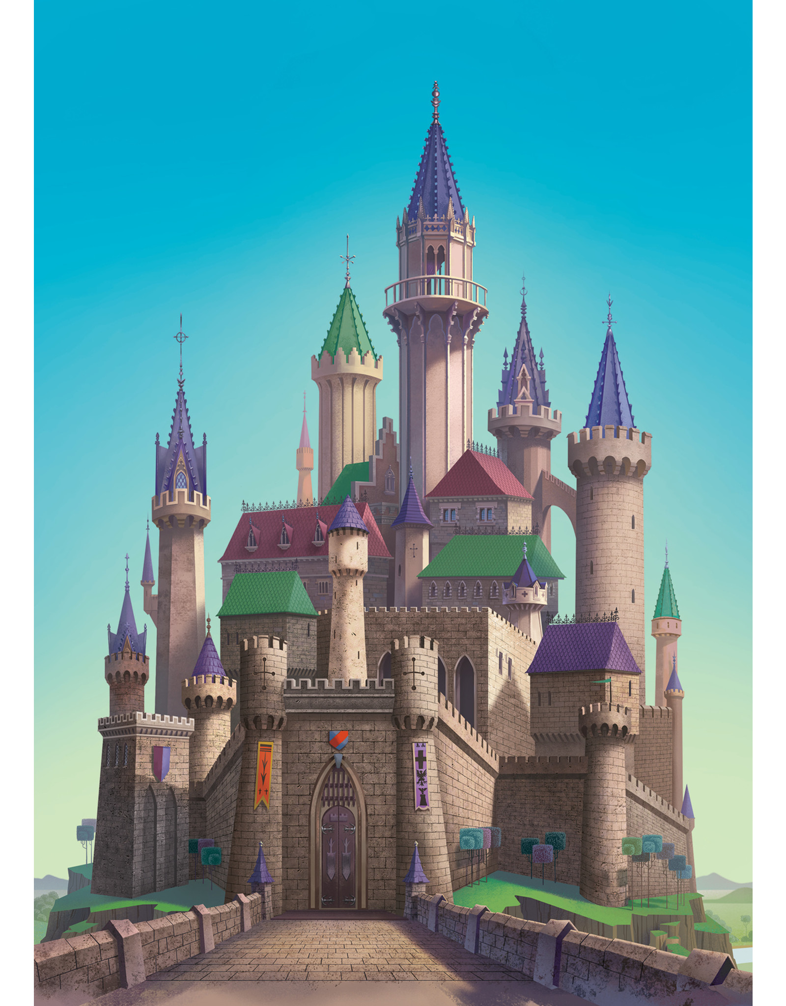 Ravensburger Ravensburger Puzzel 164950 Disney Aurora's Castle (1000 Stukjes) - (1 hoek is beschadigd)