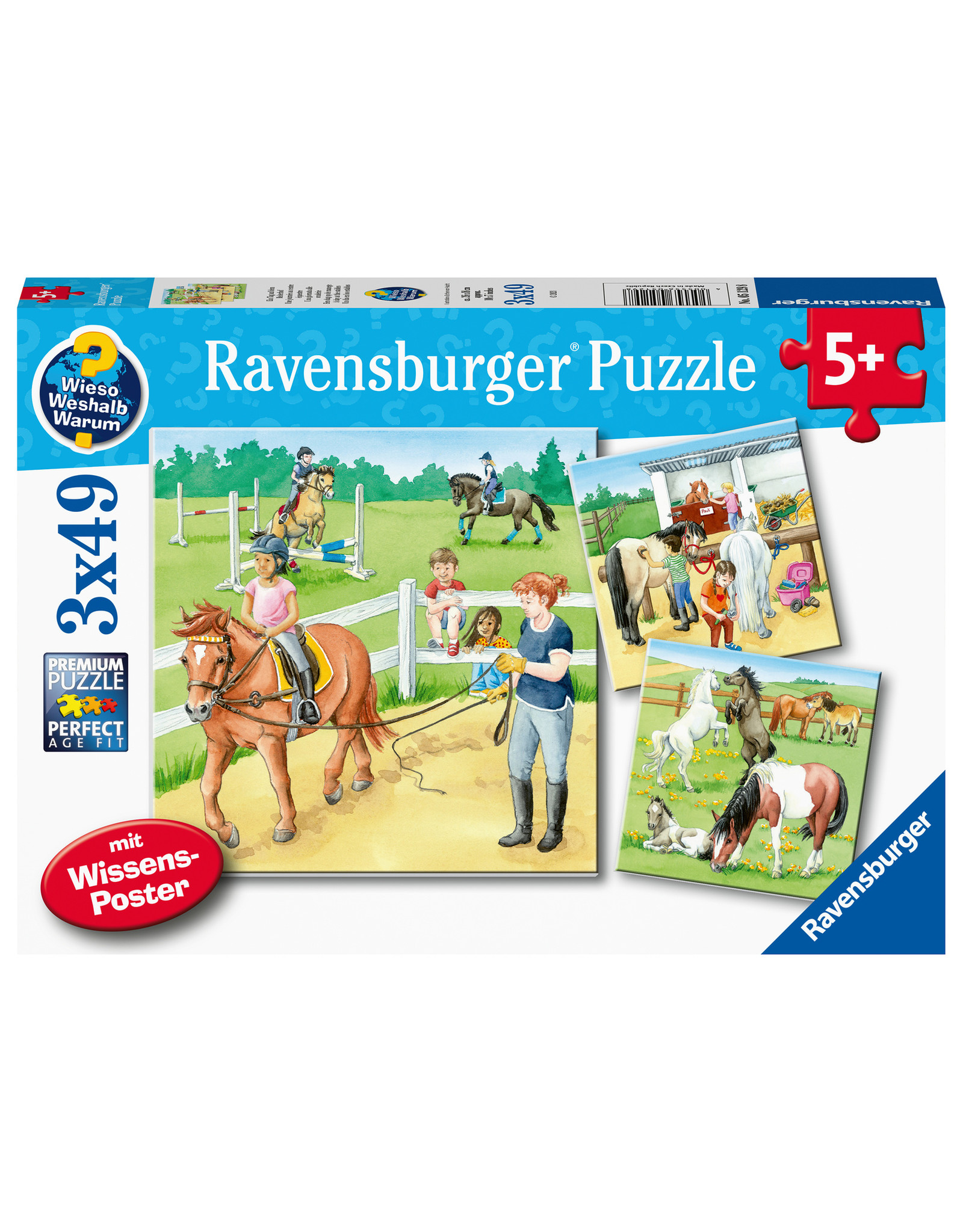 Ravensburger Ravensburger Puzzel 051298 Een Dag op de Manege (3x49 Stukjes)