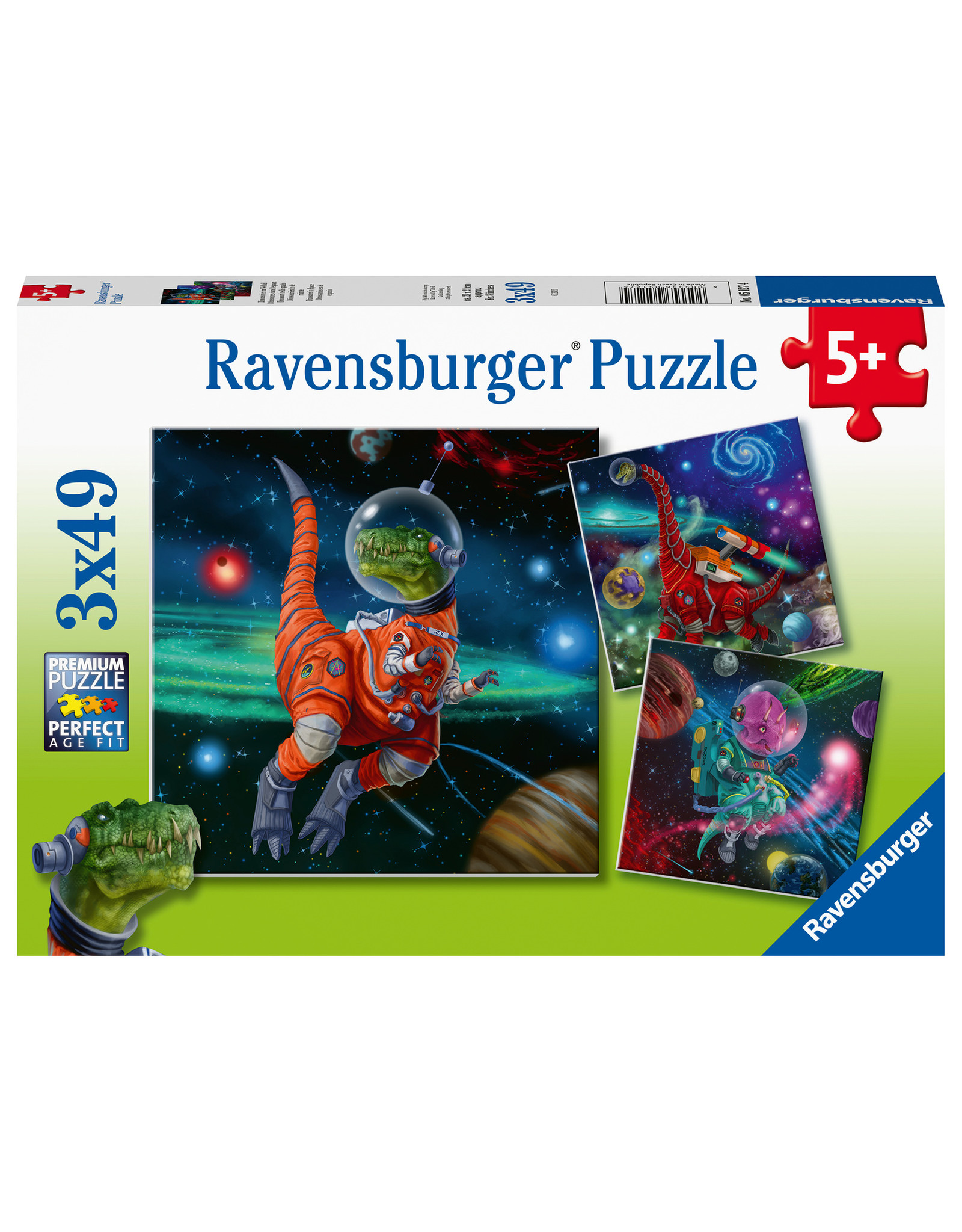 Ravensburger Ravensburger Puzzel 051274 Dinosauriërs in de Ruimte (3x49 Stukjes)