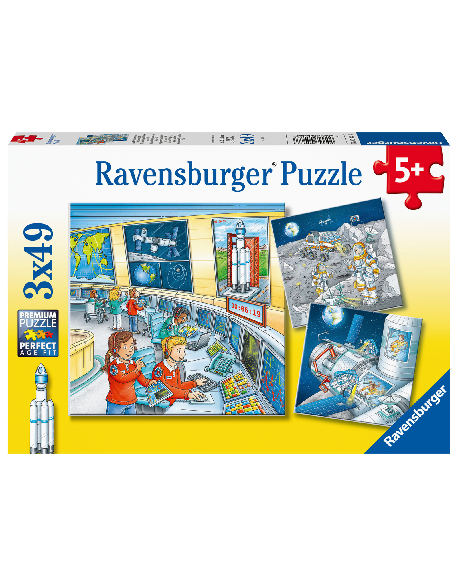 Ravensburger Ravensburger Puzzel 050888 Op Ruimtevaartmissie met Tom en Mia (3x49 Stukjes)