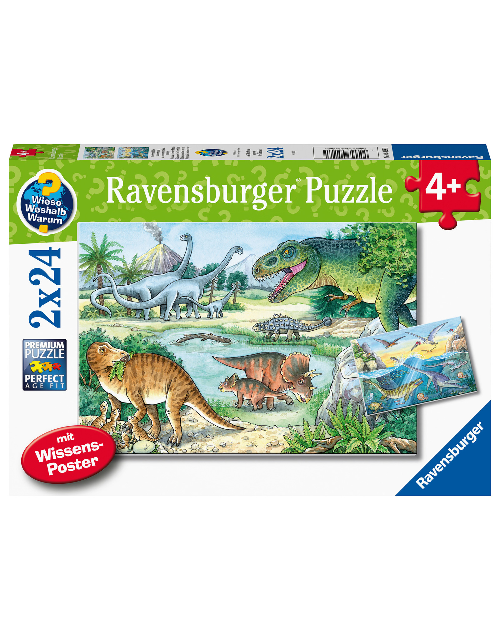 Ravensburger Ravensburger Puzzel 051281 Sauriërs en hun Leefruimte  (2x24 Stukjes)