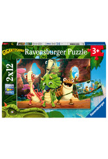 Ravensburger Ravensburger Puzzel 051250 De kleine Dinobende  (2x12 Stukjes)