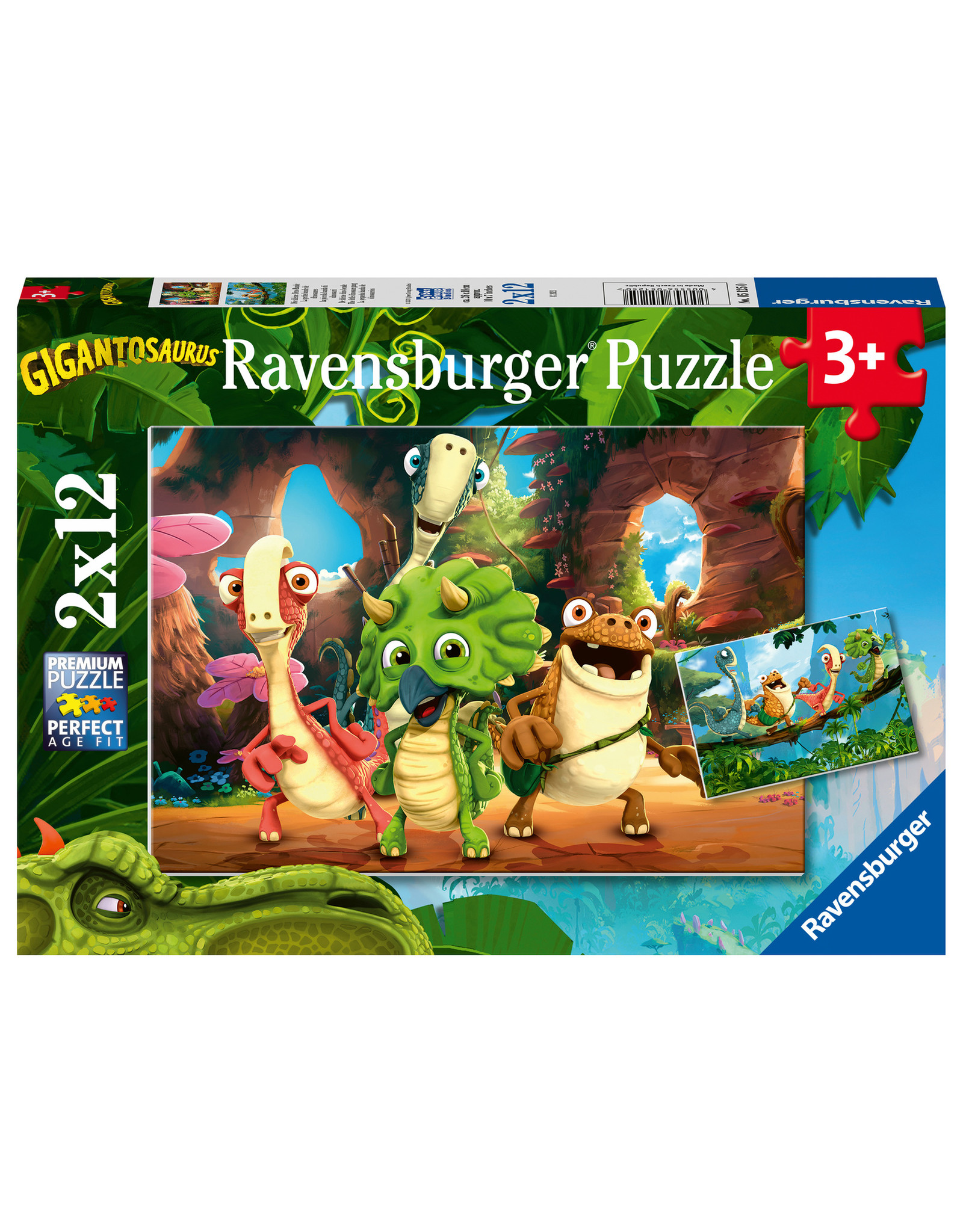 Ravensburger Ravensburger Puzzel 051250 De kleine Dinobende  (2x12 Stukjes)