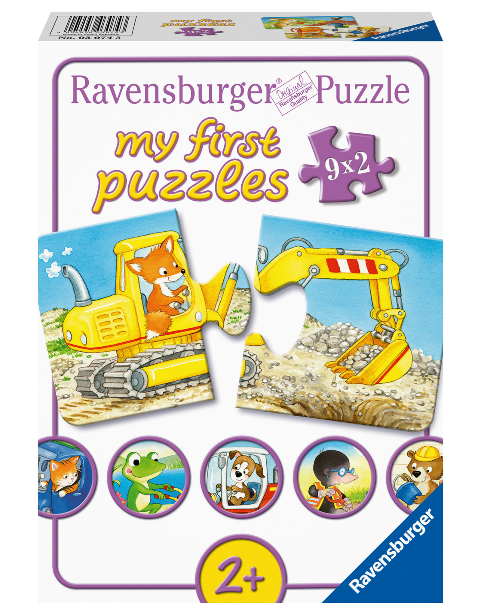 Ravensburger Ravensburger Puzzel 030743  My First Puzzles Dieren in de Bouw (9x2 Stukjes)
